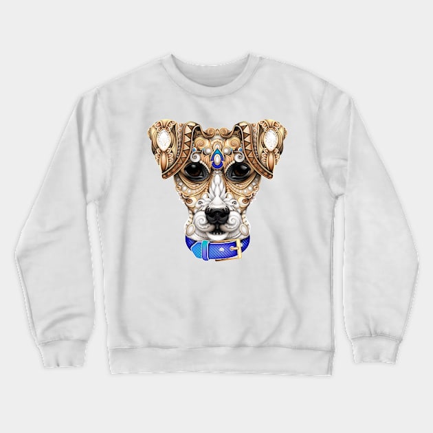 Ornate Decorative Dog, Human Best Friend Face Crewneck Sweatshirt by lissantee